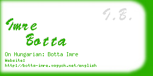 imre botta business card